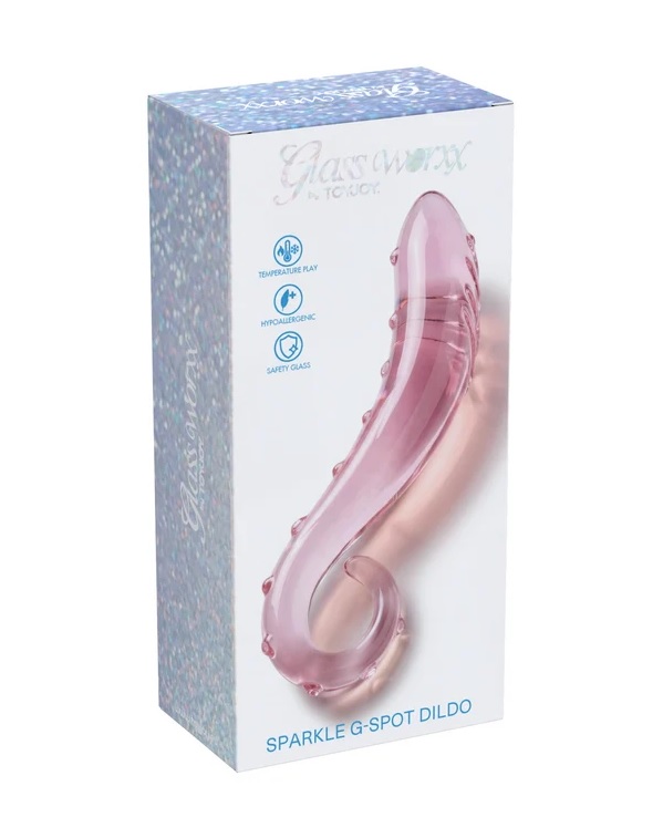 ToyJoy - Sparkle 玻璃G点假阳具 - 粉红色 照片-5