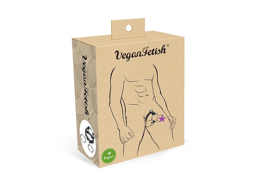 Popper fastenings and customizable sizes make wear and remov... Vegan Fetish - Ball Divider Strap - Black photo-4