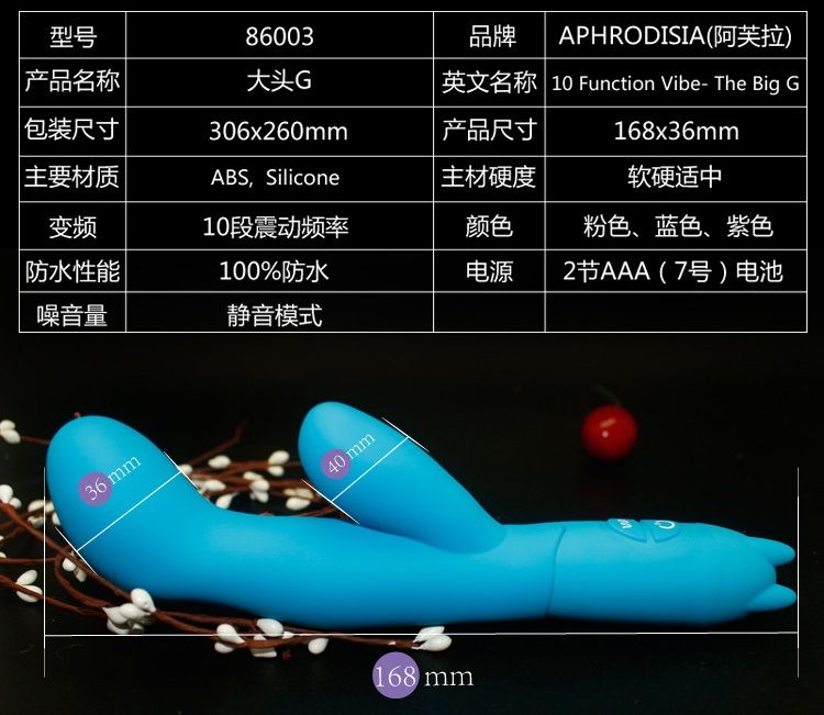 Bring you sensual feeling to another level with this wonderf... Aphrodisia - 10-Mode Big G-Spot Rabbit - Purple photo-8