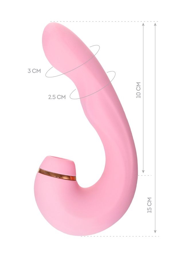 JUNA vibrator with the function of vacuum stimulation of the... JOS - Juna Vibrator - Pink photo-11