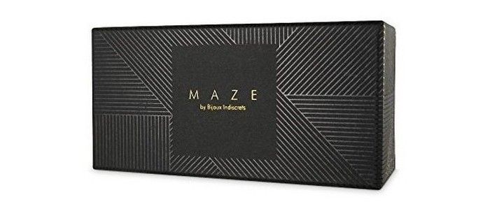Ankle and knee cuffs. Detachable chain. Join the two cuffs w... Bijoux Indiscrets - Maze Ankle & Knee Cuffs - Black photo-3