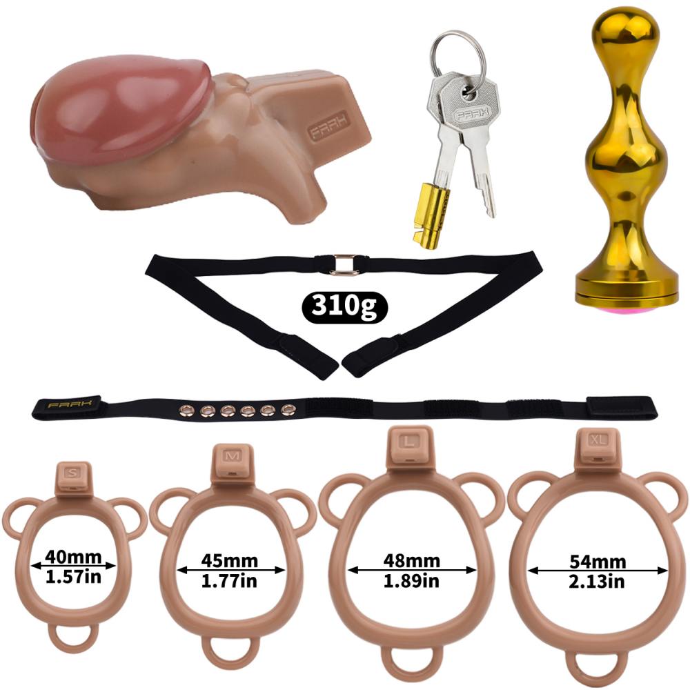Material: ABS Resin
Cage high: 36mm ... FAAK - Penis Cage w Belt & Plug - Black photo-10
