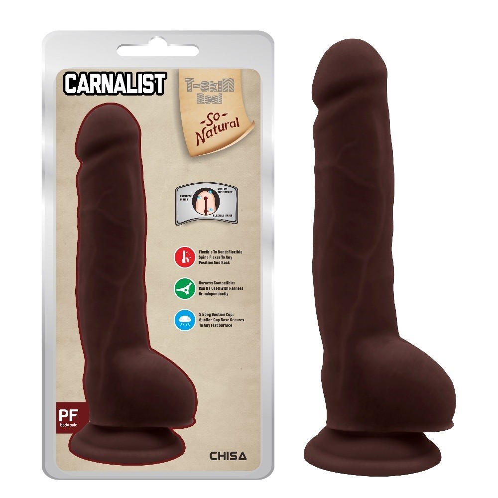Anti-bacterial, Better-thanreal, Flexible Spine, Dual Densit... Chisa - Carnalist Dildo - Brown photo-3