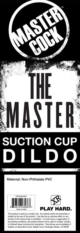 Get ready for The Master to fill you to your limits! This hu... Master Cock - Suction Cup Dildo - Black photo-8