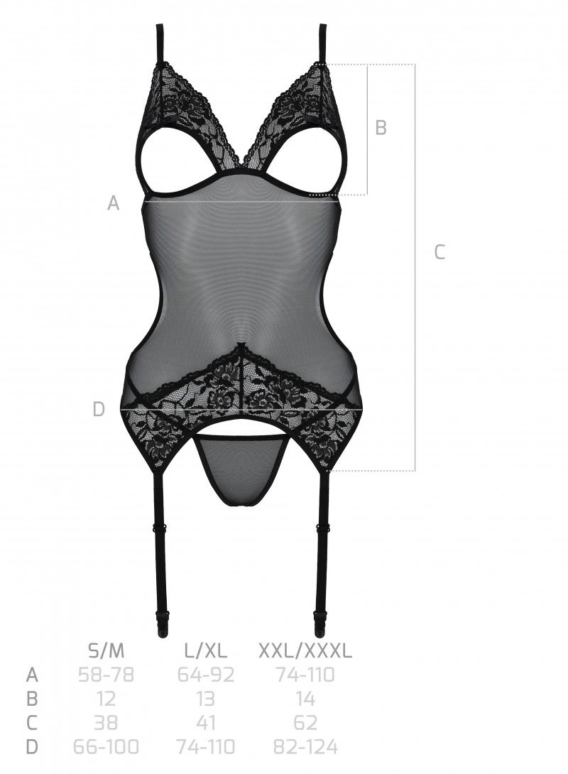 Passion - Christa Corset - Black - S/M photo-6