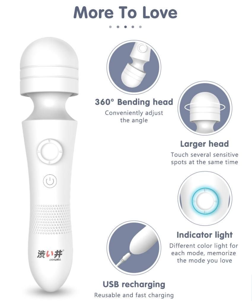 Gradual climax make her fall in and be fascinated little by ... Drywell - Wand Massager - White photo-10