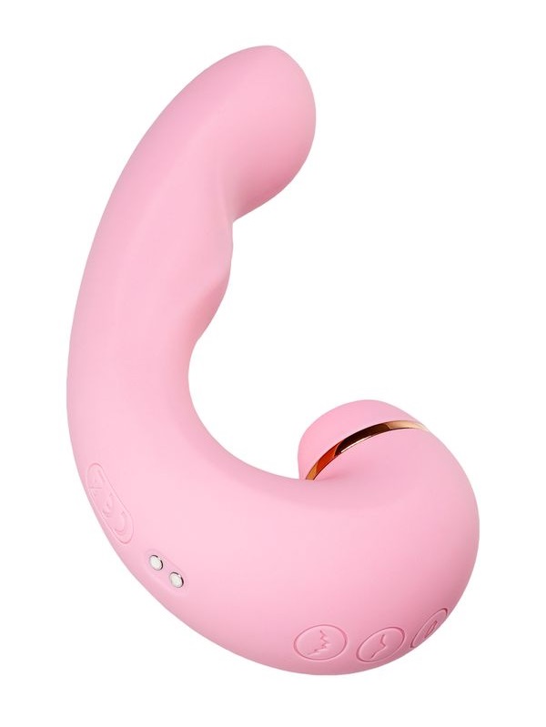 JUNA vibrator with the function of vacuum stimulation of the... JOS - Juna Vibrator - Pink photo-7