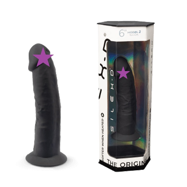 SilexD offers a variety of dildos with a silicon of extraord... Silexpan - 6'' Dual Destiny Premium Silicone Dildo - Black photo-2