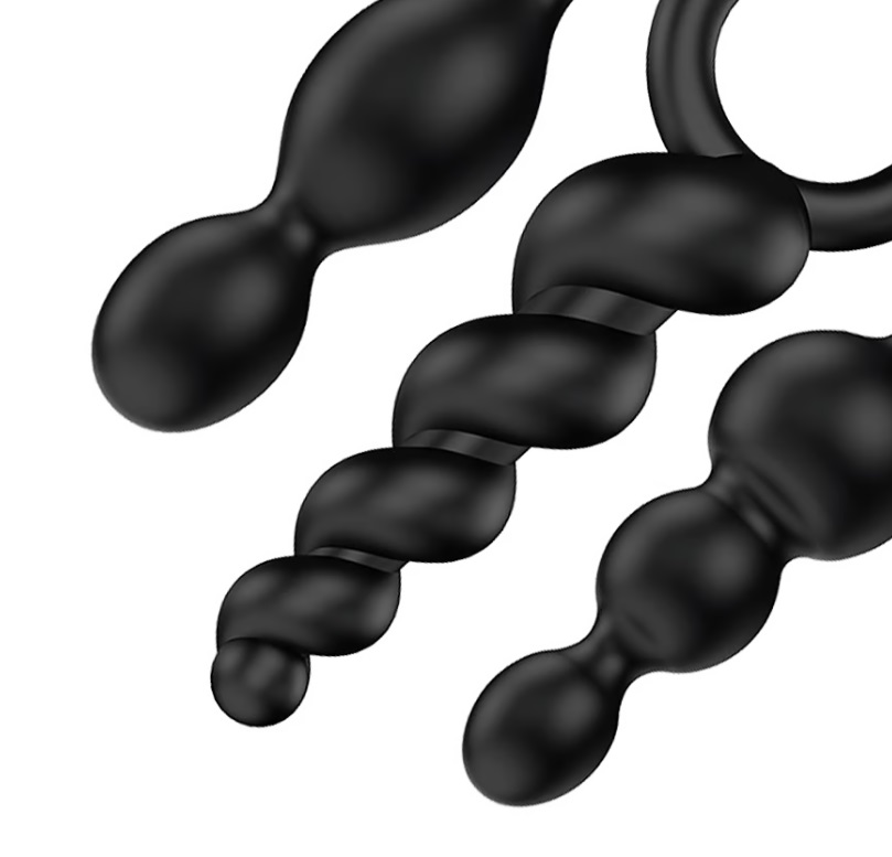 With 3 different structures, the Booty Call Set from Satisfy... Satisfyer - Booty Call 3 pcs Set - Black photo-2