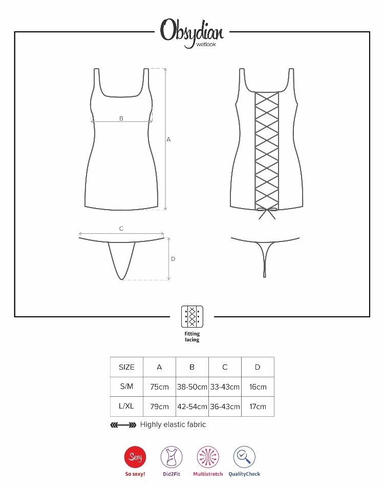 Obsessive - Obsydian Wetlook Dress - S/M photo-9