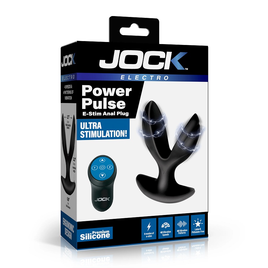 Jock - Power Pulse E-Stim Anal Plug - Black 照片-6