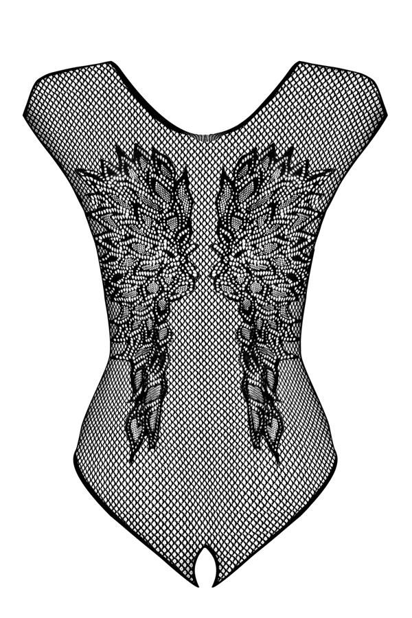 Elastic fishnet, naughty design and amazing pattern. What el... Obsessive - B112 Teddy - Black - XL/XXL photo-8