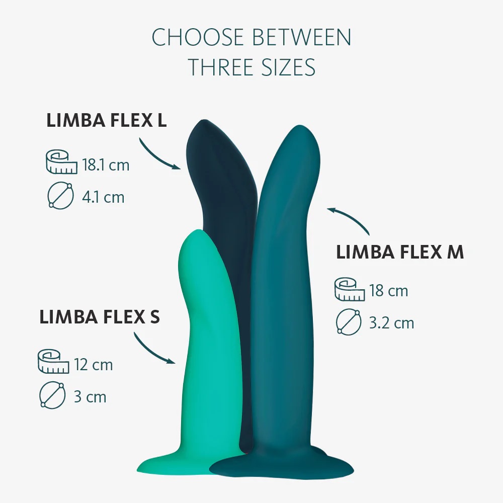 每個人的身體都是不同的,而每次發生性關係時也是如此。這就是 LIMBA FLEX 可彎曲以保持各種形狀和角度的原因 - ... Fun Factory - Limba Flex 可彎曲假陽具 S - 湖綠色 照片-11