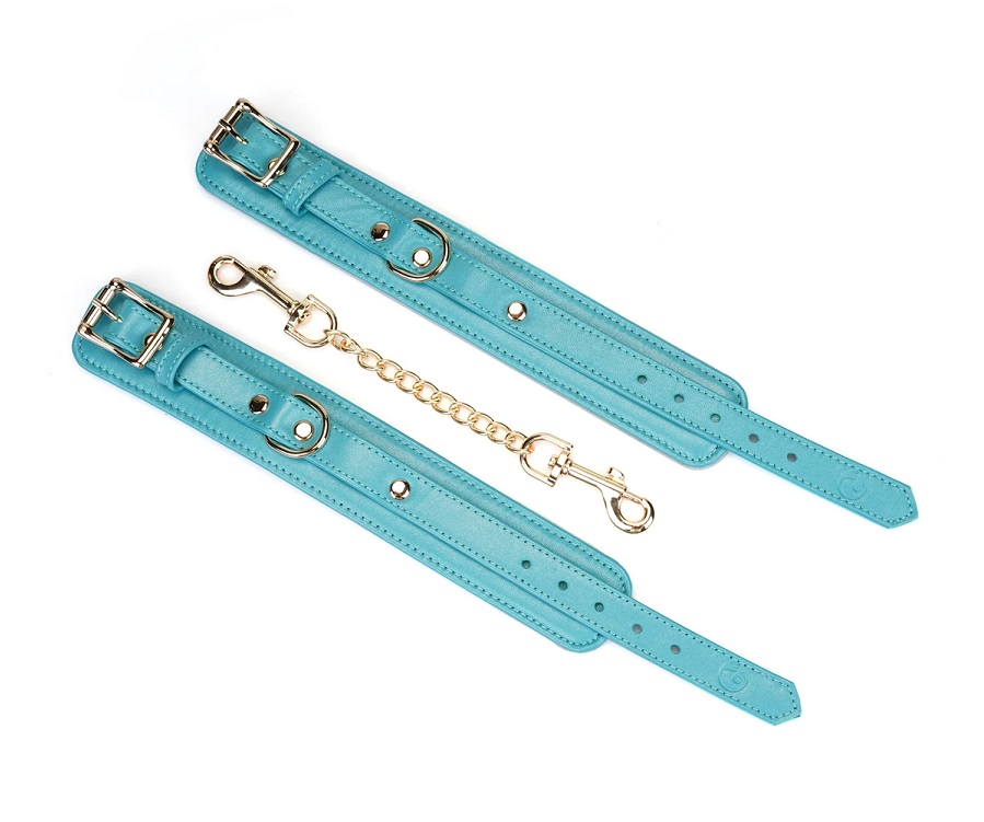 Liebe Seele - Lamb Leather Wrist Cuffs - Blue 照片-3