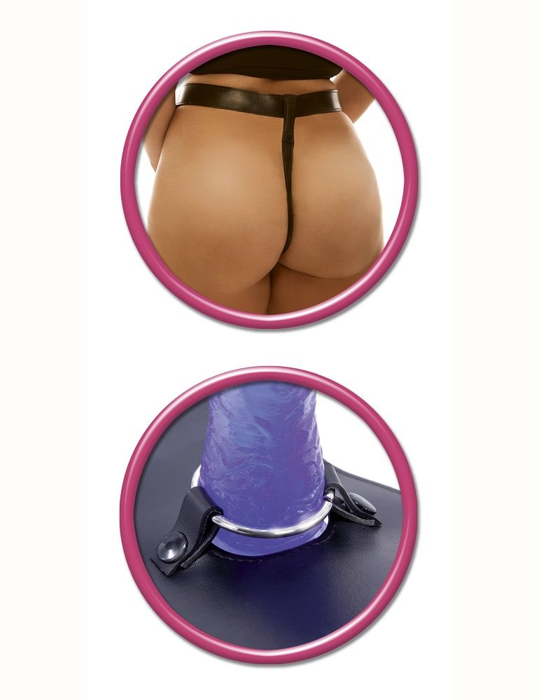 Finally, a real-size strap-on for full-figured women! The Pl... Fetish Fantasy - Plus Size Strap-On - Purple photo-4
