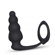 Lovetoy - Combo Master Cockring Plug - Black photo