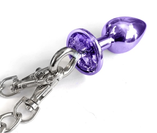 Nixie - Metal Plug w Fur Cuffs - Purple 照片