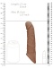 RealRock - Penis Sleeve 8" - Brown photo-9