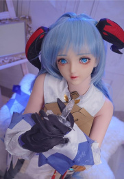 Amaya Anime Fantasy Realistic Sex Doll, Blue Hair, Ultra Soft TPE 145 cm (4'8 ft) photo