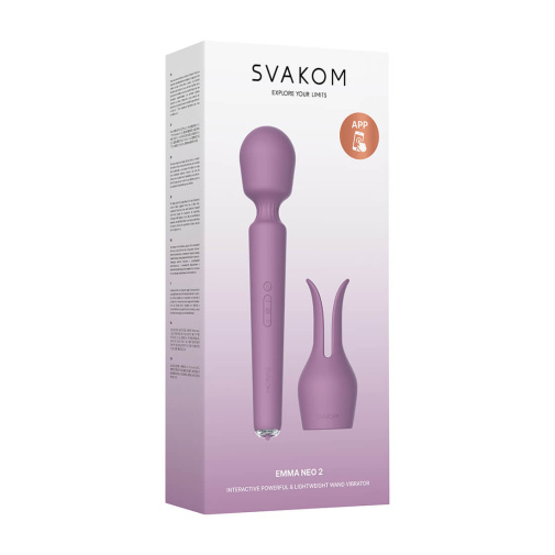 SVAKOM - Emma Neo 2 APP智能遥控&互动按摩棒 - 浪漫粉紫 照片