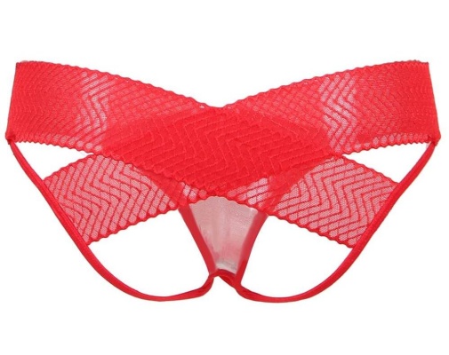 Ohyeah - Hollowed Out Thongs - Red - XL photo