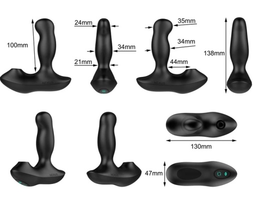 Nexus - Revo Air 气压脉动会阴刺激及旋转式前列腺按摩器 - 黑色 照片