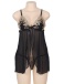 Ohyeah - Mesh Babydoll Set - Black - M photo-4