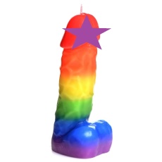 Master Series - Passion Pecker Dick Drip Candle - Rainbow photo