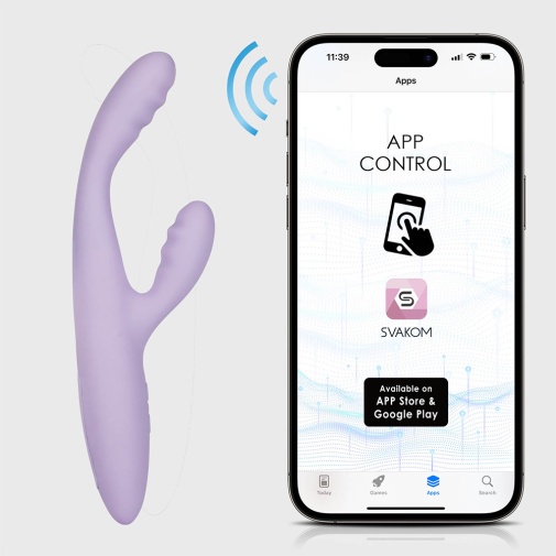 SVAKOM - Cici+ 2 APP Rabbit Vibrator - Pastel Lilac photo