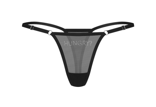 Obsessive - Violami Hungry Thong - Black - S/M 照片