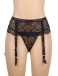 Ohyeah - Lace High Waist Garter Thong - Black - M photo-4