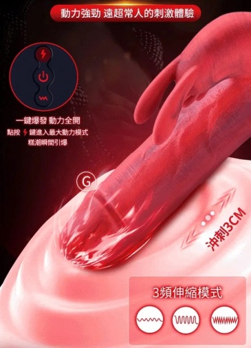 Erocome - Canismajor Pro Thrust Realistic Vibrator - Red 照片