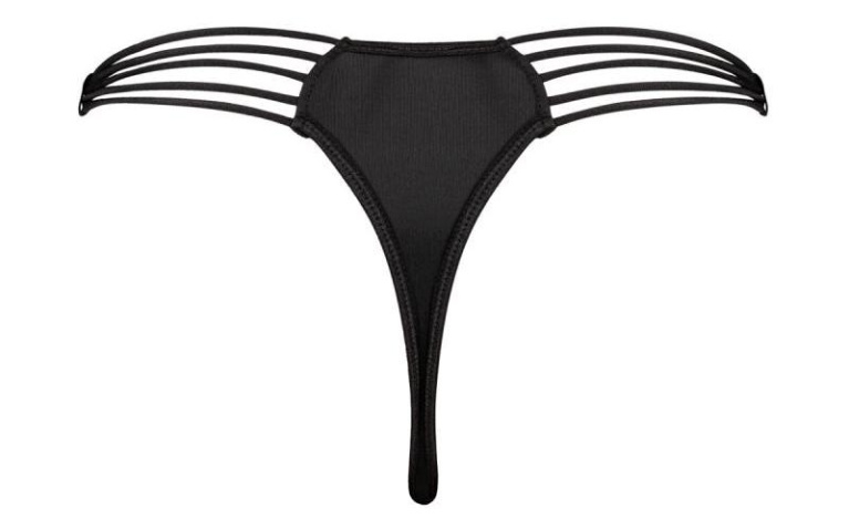 Underneath - Coco Thong Set 3 pcs - Black - S/M photo