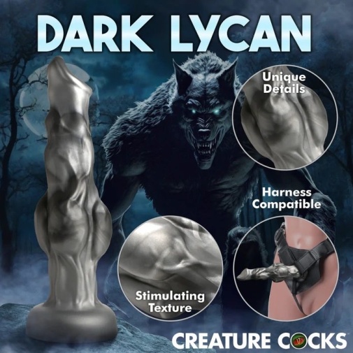 Creature Cocks - Night Prowler Dildo L - Grey photo