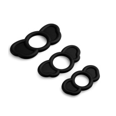 Canwin - Elephant Rings 3 pcs Set - Black  photo