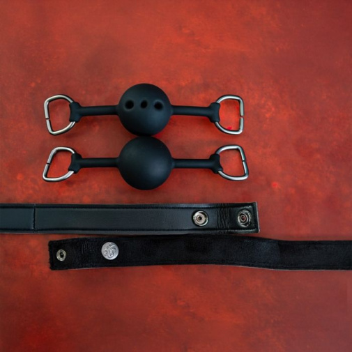 Sei Mio - Silent Authority Ball Gag Set - Black 照片