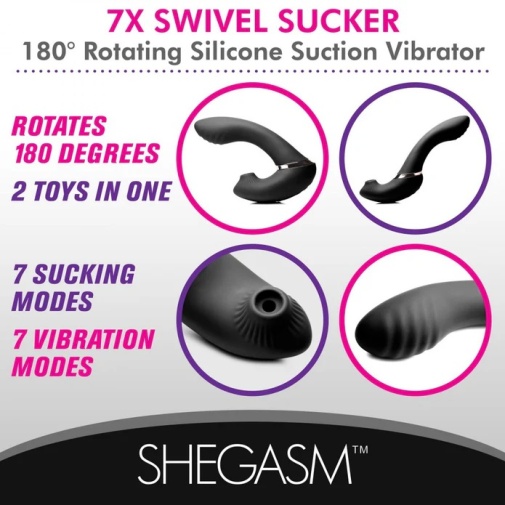 Inmi - Shegasm Swivel Sucker Vibe - Black photo