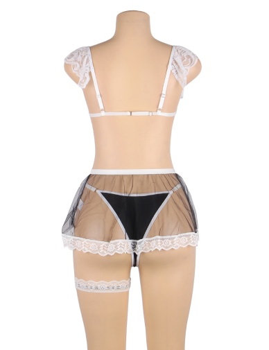 Ohyeah - Lace Maid Costume - Black - 3XL photo