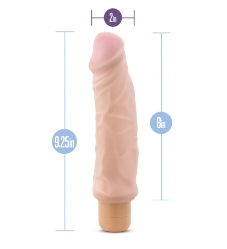 X5 Plus - Hard On Vibro Dildo 23cm - Beige photo