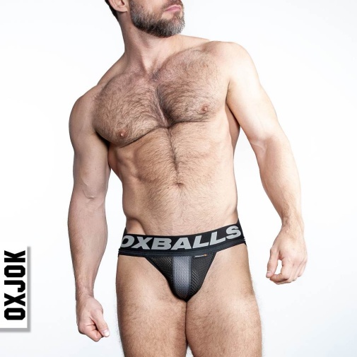 Oxjok - Airmesh Jockstrap w Ring - Tar Black - L 照片