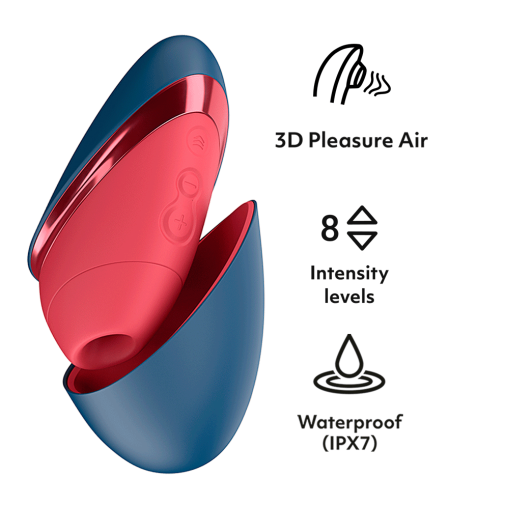 Womanizer - Next Liberty 3D Pleasure Air Stimulator - Blue/Red photo