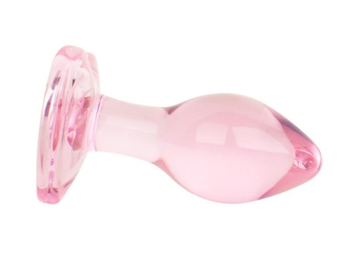 Add a touch of elegance to your anal adventures with this gl... Easytoys - Heart Glass Plug - Pink photo
