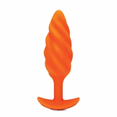 B-Vibe - 震动螺旋纹后庭塞 - 橙色 照片