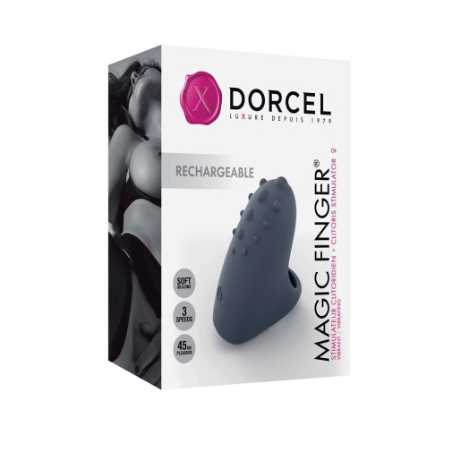 Dorcel - Magic Finger 超柔軟矽膠陰蒂手指振動器 - 灰色 照片