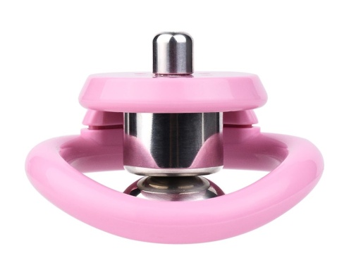 FAAK - Chastity Cage 45mm w Catheterization Hood - Pink 照片