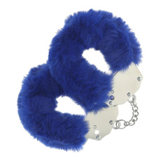 Ouch - Heavy-Duty Fluffy Hand Cuffs - Navy 照片