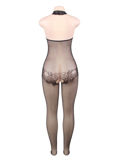 Ohyeah - Lace Turtleneck Bodystocking - Black - 3XL 照片