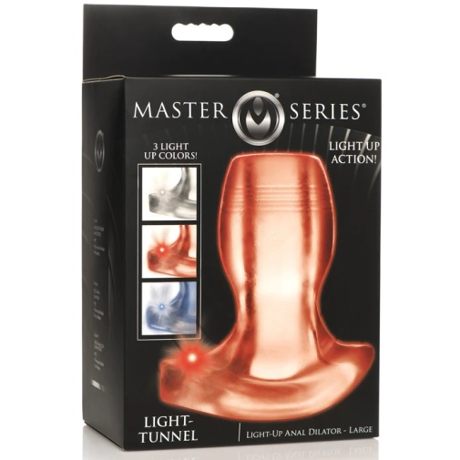 Master Series - LED 燈 - 中空後庭擴張器 大碼 - 透明 照片