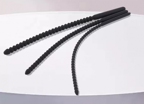 MT - 螺紋尿道塞 S - 黑色 照片