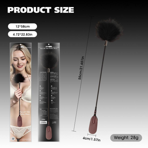 Chisa - Crop w Tickler - Brown photo